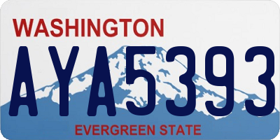 WA license plate AYA5393