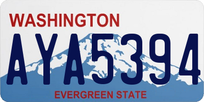 WA license plate AYA5394