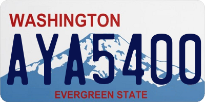 WA license plate AYA5400
