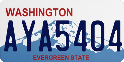 WA license plate AYA5404