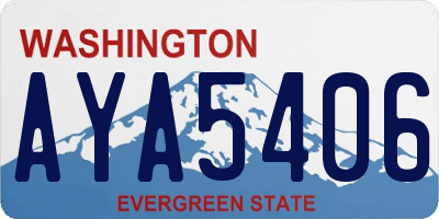 WA license plate AYA5406