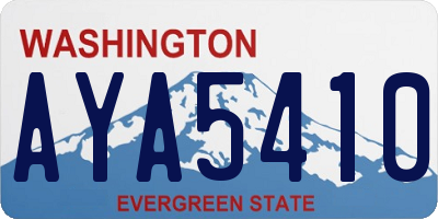 WA license plate AYA5410