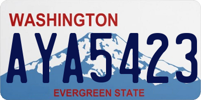 WA license plate AYA5423