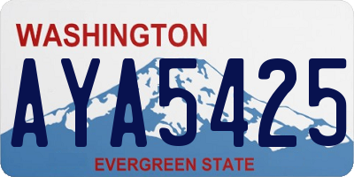 WA license plate AYA5425