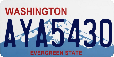 WA license plate AYA5430