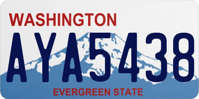 WA license plate AYA5438