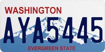 WA license plate AYA5445