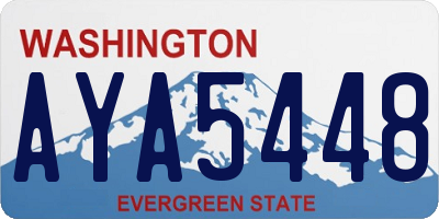 WA license plate AYA5448