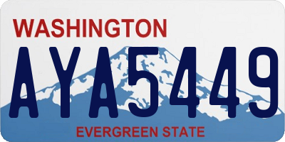 WA license plate AYA5449