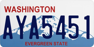 WA license plate AYA5451