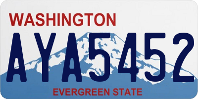 WA license plate AYA5452