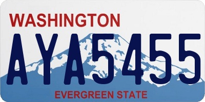WA license plate AYA5455