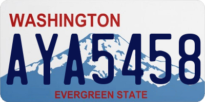 WA license plate AYA5458