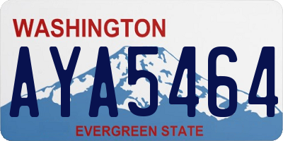 WA license plate AYA5464