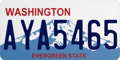 WA license plate AYA5465