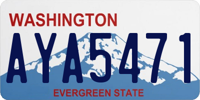WA license plate AYA5471