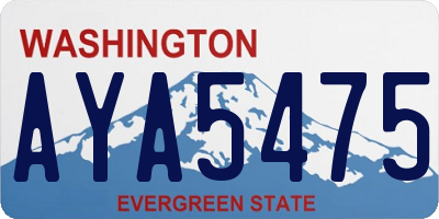 WA license plate AYA5475