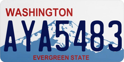 WA license plate AYA5483