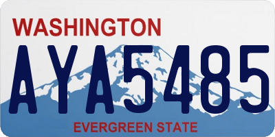 WA license plate AYA5485