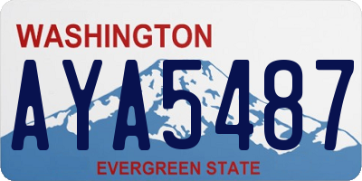 WA license plate AYA5487