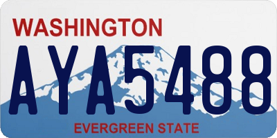 WA license plate AYA5488