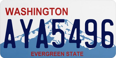 WA license plate AYA5496