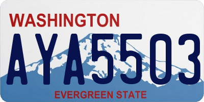 WA license plate AYA5503