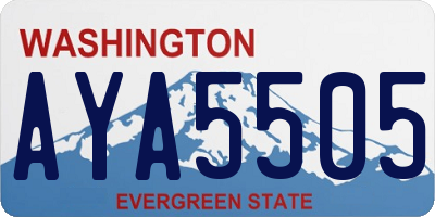 WA license plate AYA5505