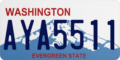 WA license plate AYA5511