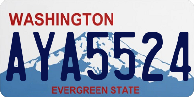 WA license plate AYA5524