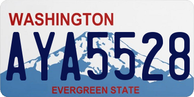 WA license plate AYA5528