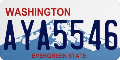 WA license plate AYA5546