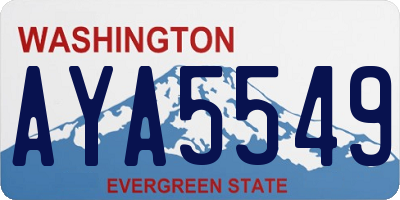 WA license plate AYA5549