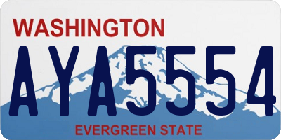 WA license plate AYA5554