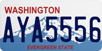 WA license plate AYA5556