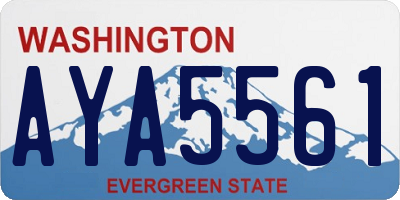 WA license plate AYA5561