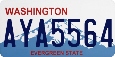WA license plate AYA5564