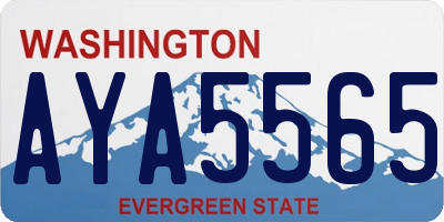 WA license plate AYA5565