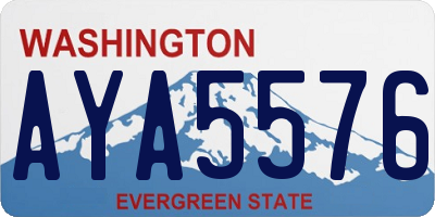 WA license plate AYA5576