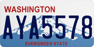 WA license plate AYA5578
