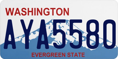 WA license plate AYA5580