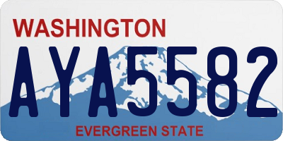 WA license plate AYA5582