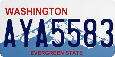 WA license plate AYA5583