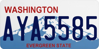 WA license plate AYA5585