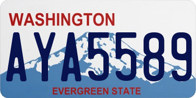 WA license plate AYA5589