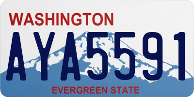 WA license plate AYA5591