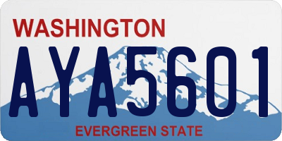 WA license plate AYA5601