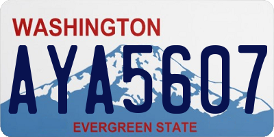 WA license plate AYA5607