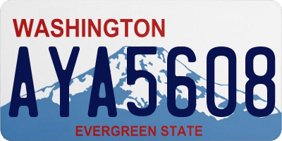 WA license plate AYA5608