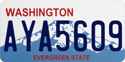 WA license plate AYA5609